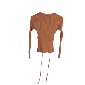 Simkhai Ribbed Orange Jayline Top Size S