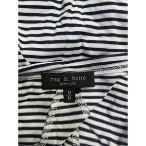 Rag & Bone 'Luca' Black Modal Stripe Long Sleeve Tee Size M