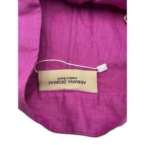Adriana Degreas Solid Magenta Carrot Size M Pants