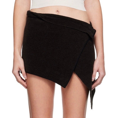 Jacquemus Ribbed Black Mini Skirt Size 32