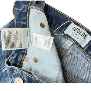 Agolde Distressed Blue Cutoff Shorts Size 27