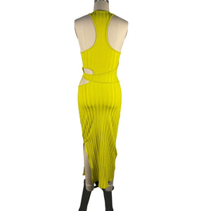Simkhai Ribbed Green Kaya Dress Size XS