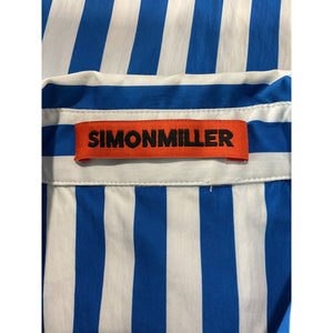 Simon Miller 'Ayre' Blue Cotton Cropped Poplin Top Size XS