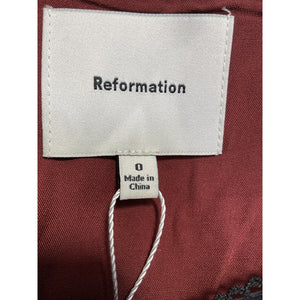 Reformation 'Melanie' Red Polyester Top Size 0
