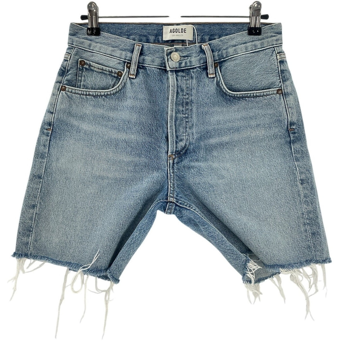 Agolde Distressed Blue Cutoff Rumi Denim Shorts Size 25