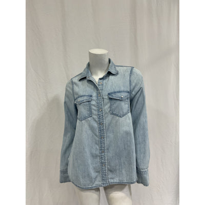 Hatch 'The Denim' Blue Cotton Maternity Shirt Size S