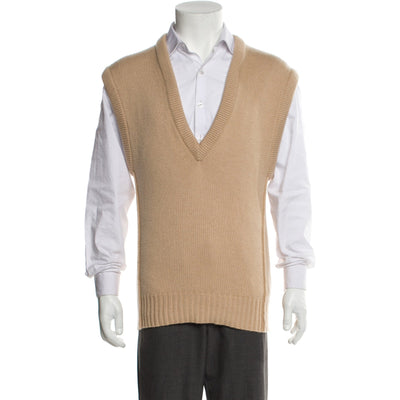 Chloé Brown Cashmere V-Neck Sweater Vest Size XS