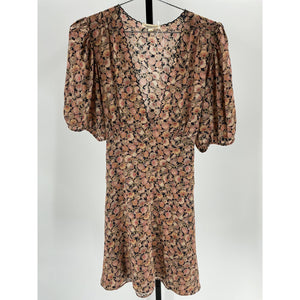 Dôen 'Emilia' Brown Silk Dress Size M