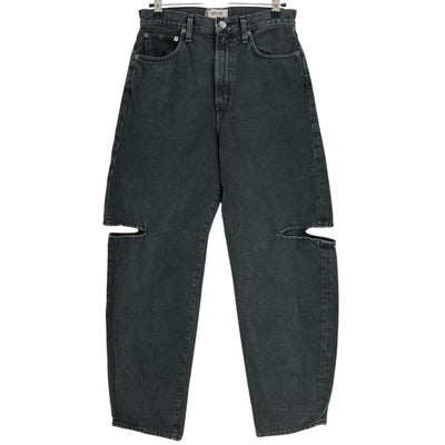 Agolde Distressed Black Sanna Denim Jeans Size 27