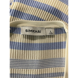 Simkhai Ribbed French Blue Stripe Ander Dress Size S
