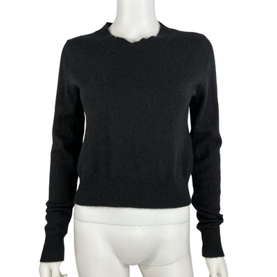 Reformation Classic Black Dana Cashmere Crew Sweater Size M
