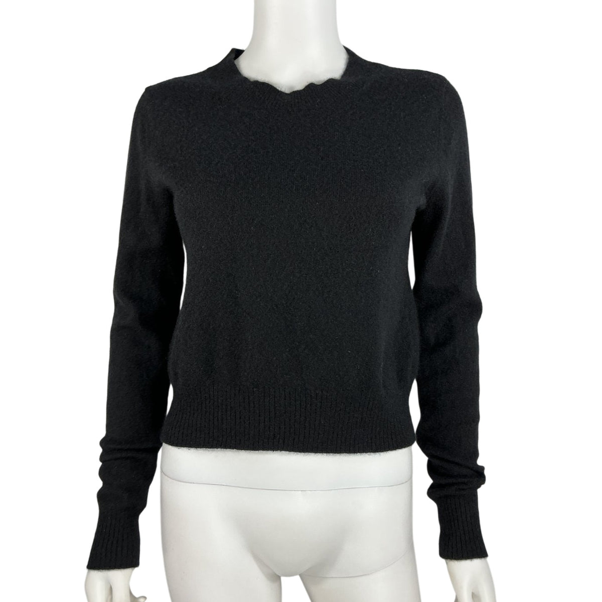 Reformation Classic Black Dana Cashmere Crew Sweater Size M