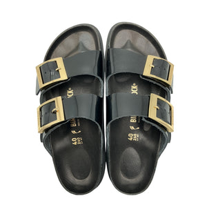 Birkenstock Patent Black Arizona Sandals Size 40