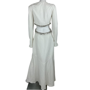 A.L.C. Embellished White Trina Dress Size 8