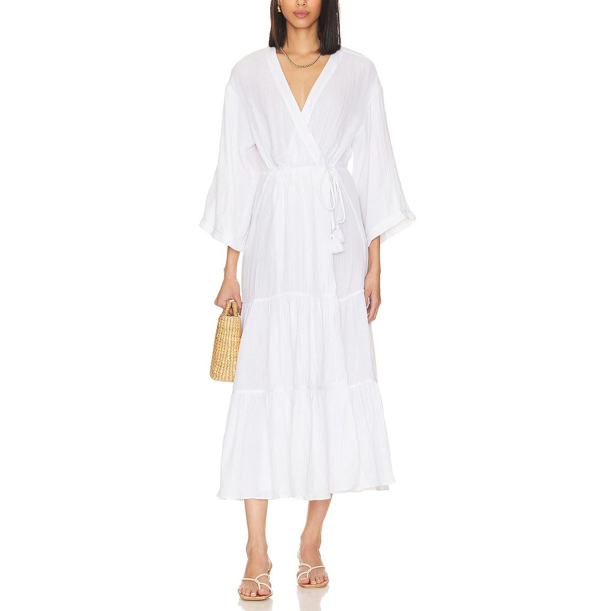 Cinq à Sept Tiered White Torey Dress Size XS / S