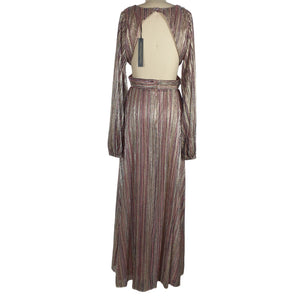 House Of Harlow 1960 Metallic Pink Jerri Maxi Size L Dress
