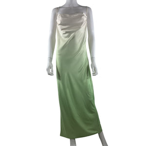 Michael Costello Sleek Lemon Green Porter Slip Dress Size M