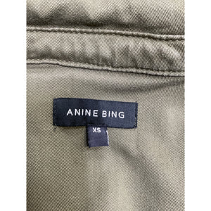 Anine Bing 'Simon' Green Cotton Shirt Size XS