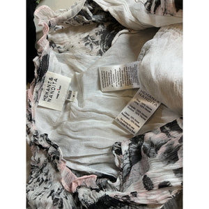 Hemant And Nandita Ruffled White Floral Multi Roos Romper Size S
