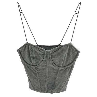 Retrofête Structured Gray Viv Corset Top Size XS