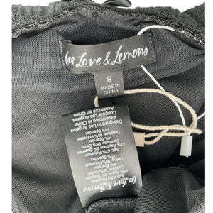 For Love & Lemons Chic Black Billie Mini Dress Size S
