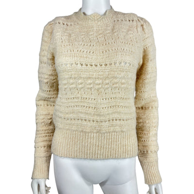 Astr The Label Open-Stitch Beige Pelloni Sweater Size S