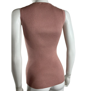 Stella Mccartney Ribbed Coral Bustier Top Size 38 EU / US 6
