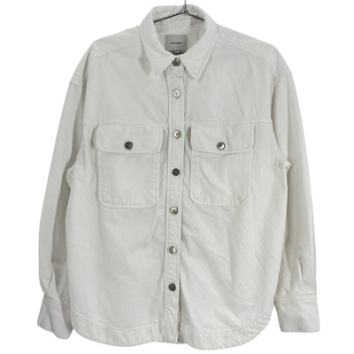 Reformation Classic White Carlos Denim Shirt Size S