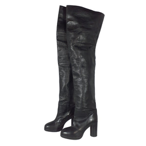 Isabel Marant Sleek Black Lurna Over-The-Knee Boots Size 39 EU / US 8.5