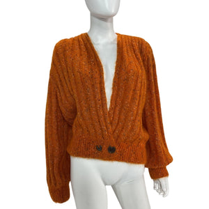 Andersson Bell Ribbed Orange Connelly Cardigan