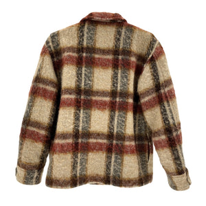 Anine Bing Plaid Brown Flynn Jacket Size XS