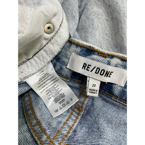 Re/Done Classic Blue Straight-Fit Cropped Denim Jeans Size 27