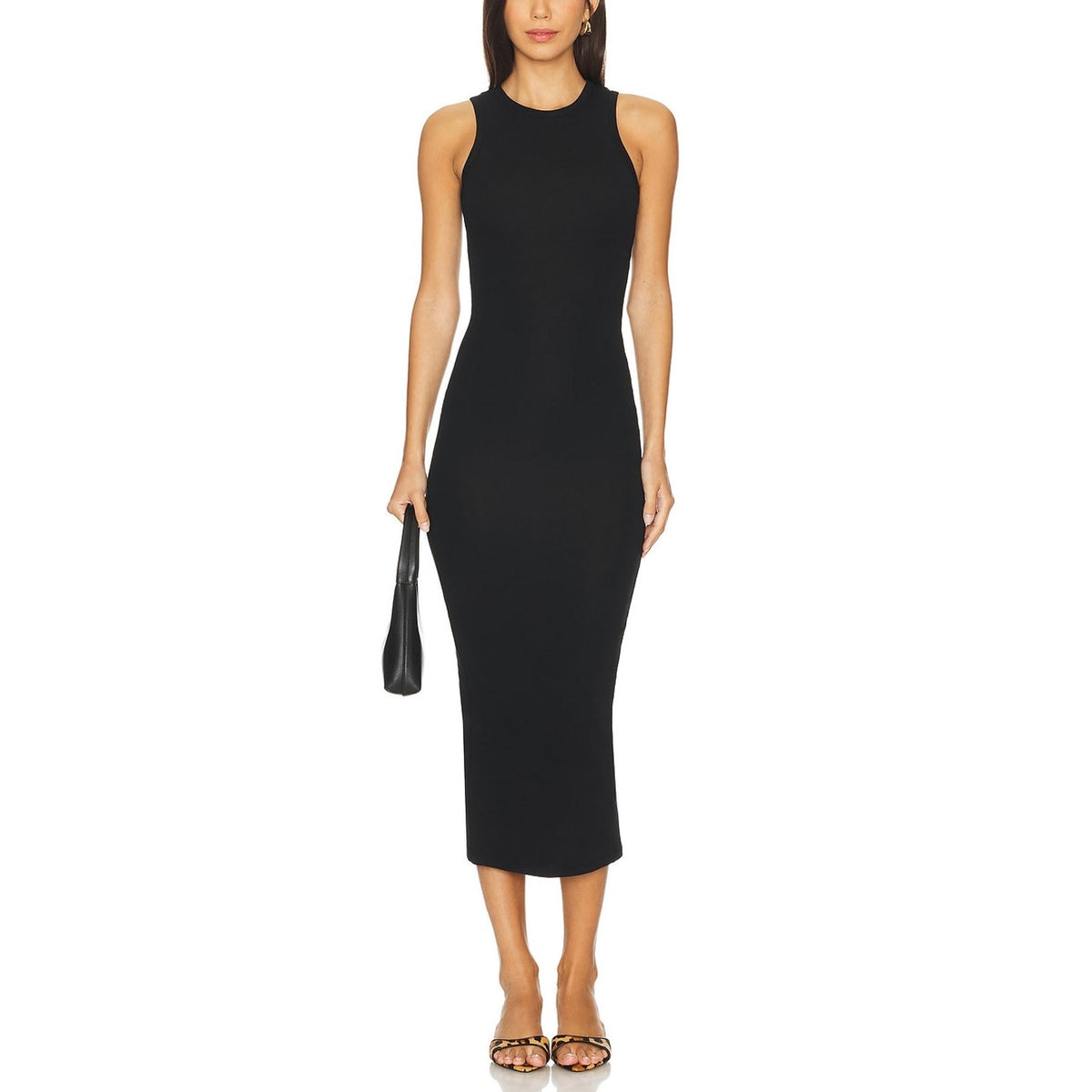 Aexae Classic Black Tank Midi Dress Size M
