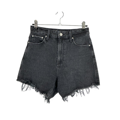 Paige Distressed Black Noella Denim Shorts Size 26