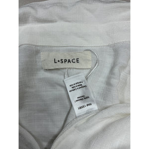 Lspace Belted White Barcelona Shirtdress Size M / L
