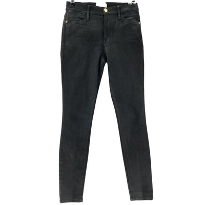 Frame Coated Black Le High Skinny Denim Jeans Size 27