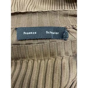 Proenza Schouler Ribbed Brown Crewneck Sweater Size M