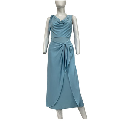 Cinq à Sept Draped Blue Odin Dress Size 0