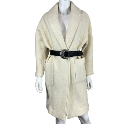 Ba&sh Cozy Beige Patch Pocket Coat Size XS
