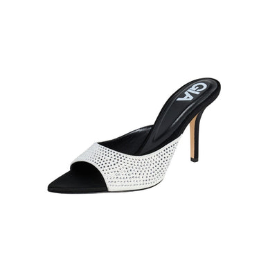 Gia Borghini Embellished Black Peep-Toe Sandals Size 38.5 EU / US 8.5