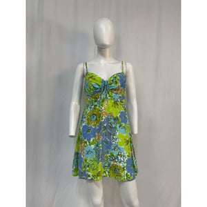 Faithfull The Brand 'Altura' Green Rayon Mini Dress Size M