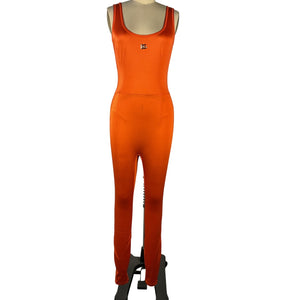 Dolce & Gabbana Vibrant Orange Scoop Back Jumpsuit Size 38 IT / US 2