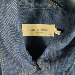 Rag & Bone Iconic Dark Denim Shirt Size XS