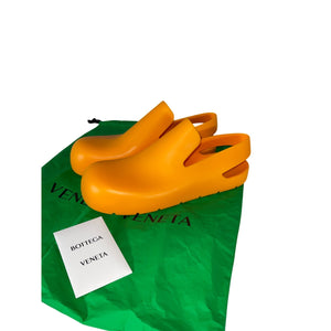 Bottega Veneta Bold Orange Puddle Mules Size US 8 / EU 38