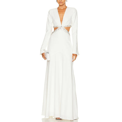 A.L.C. Embellished White Trina Dress Size 8
