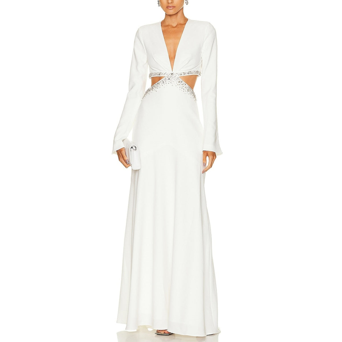 A.L.C. Embellished White Trina Dress Size 8