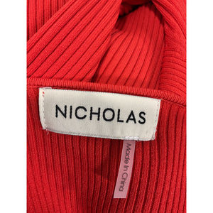 Nicholas Ribbed Flame Amara Long Sleeve Top Size S