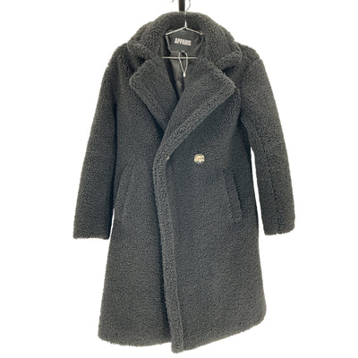 Apparis Plush Black Anouck Coat Size XXS