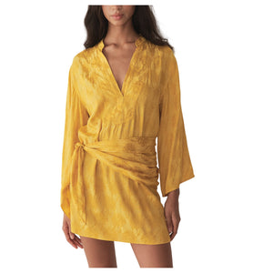 Dôen Jacquard Gold Leona Size XS Dress