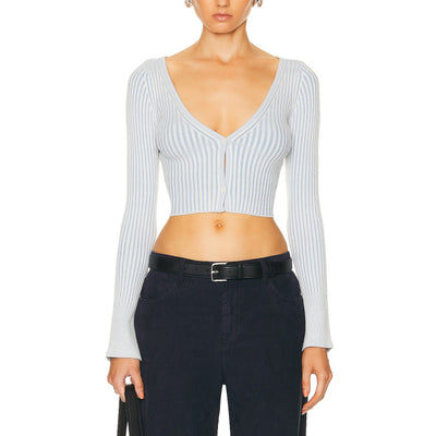 John Elliott Ribbed Sky Piper Cardigan Size 0